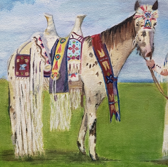 Original "Native American Heritage Celebration" 11x14 Acrylic on 1.5" Canvas - Picture 3 of 12